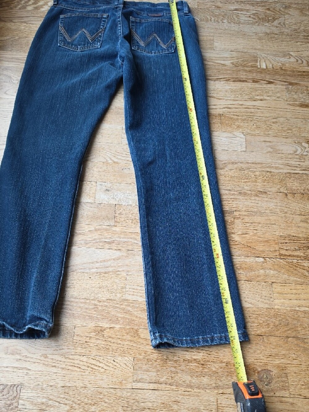 (7/8 X 32)Wrangler Women's Dark Blue Boot-Cut Jeans Western Country Rodeo Q-Baby - Picture 9 of 10